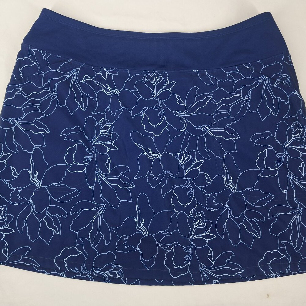 Cypress Club Skort Skirt Golf Tennis Pickle Ball Blue Floral Medium